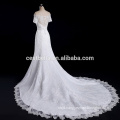 Off Shoulder Short Sleeve beaded bling wedding dress bridal gown mermaid